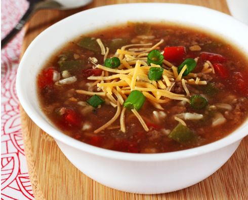 Slow Cooker Stuffed Bell Pepper Soup