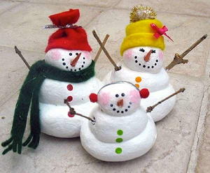 Salt Dough Snowmen Christmas Craft For Kids