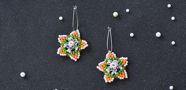 Shining Star Seed Bead Earrings