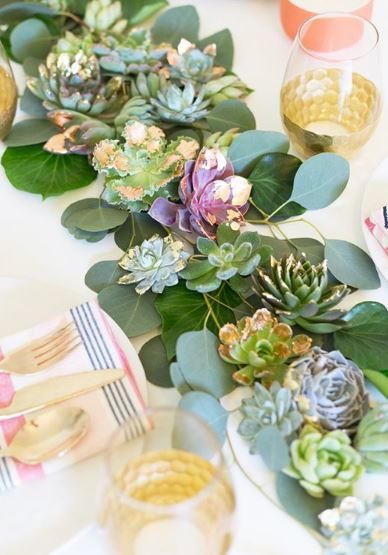 Succulent Garden DIY Table Runner