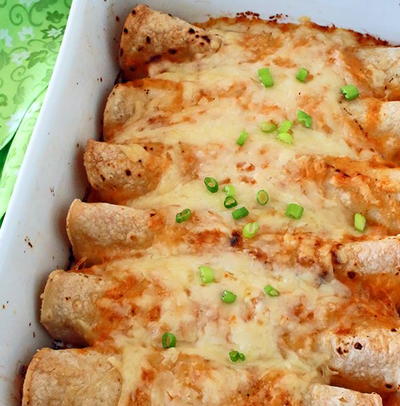 Slow Cooker Buffalo Chicken Enchiladas