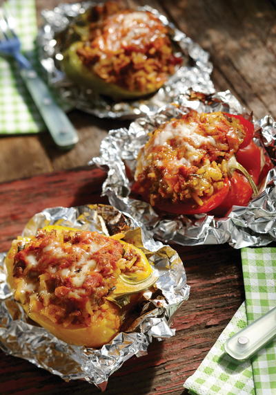 Beef-Stuffed Pepper Boats