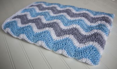 Foggy Morning Chevron Baby Blanket