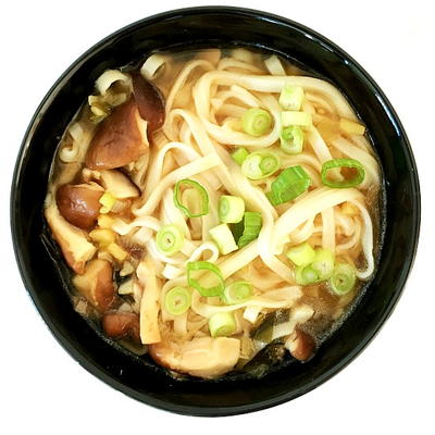 Miso Udon Noodle Soup with Shiitake Mushrooms