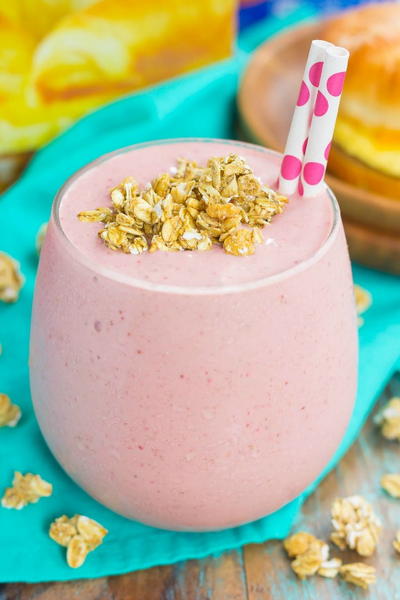Peanut Butter and Jelly Granola Smoothie