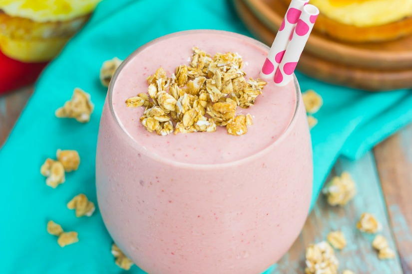 Peanut Butter and Jelly Granola Smoothie