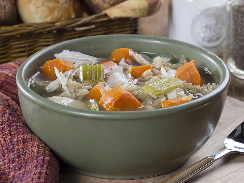 Freezer Meal Chicken Wild Rice Soup - Kiwi and Carrot