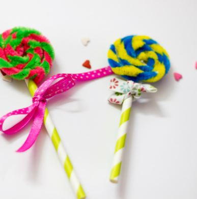 Sweet Little Pipe Cleaner Lollipops