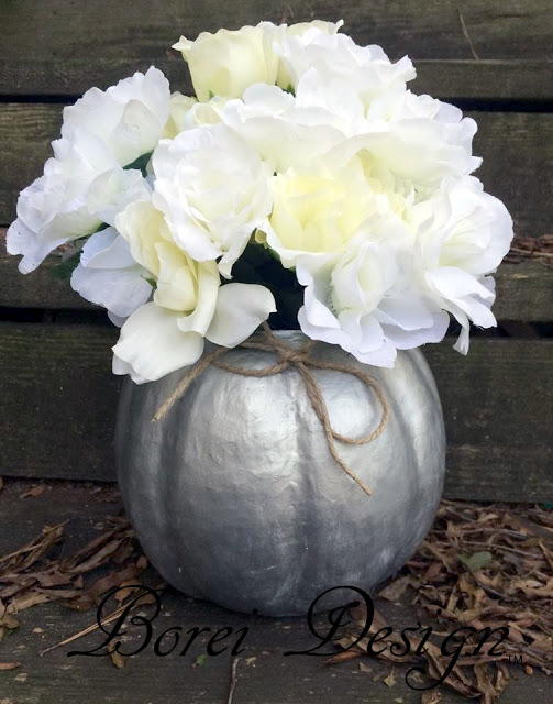 Easy DIY Paper Mache Pumpkin Container