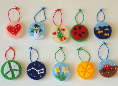 Felt Art Christmas Ornament Crafts for Kids