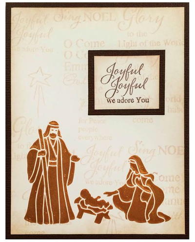 Joseph and Mary DIY Christmas Card