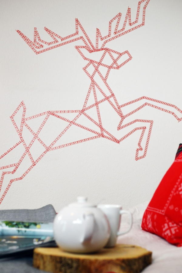 Reindeer Washi Wall Art