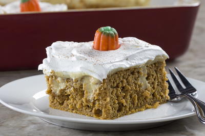 Pumpkin Spice Poke Cake