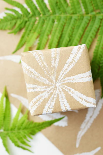Fern DIY Wrapping Paper