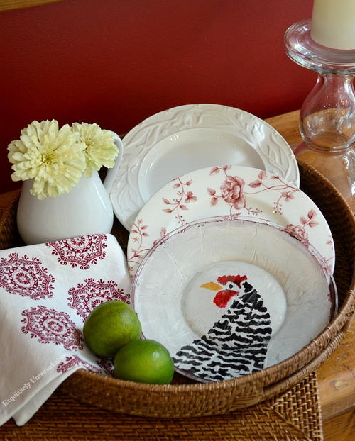 Rustic Fall Stenciled Glass Plates