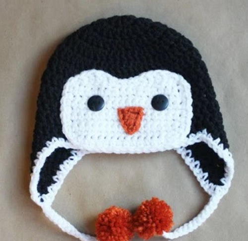 Super Sweet Crocheted Penguin Hat