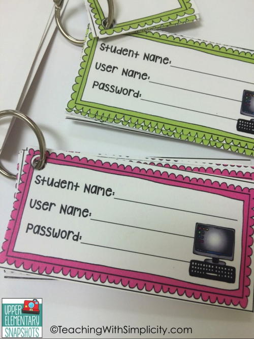 Student Password Organization