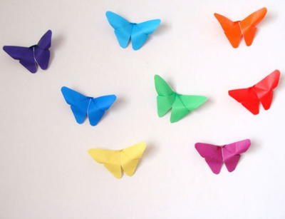 Colorful Origami Butterfly Decor