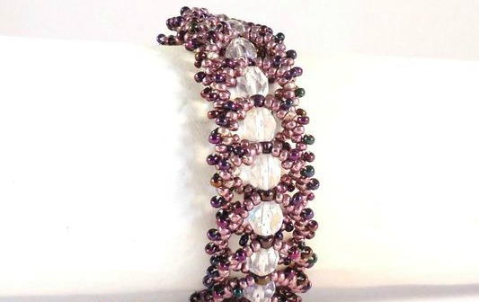 Twisted Flat Spiral Beaded Bracelet