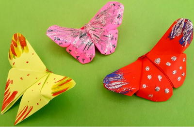 Embellished Origami Butterflies