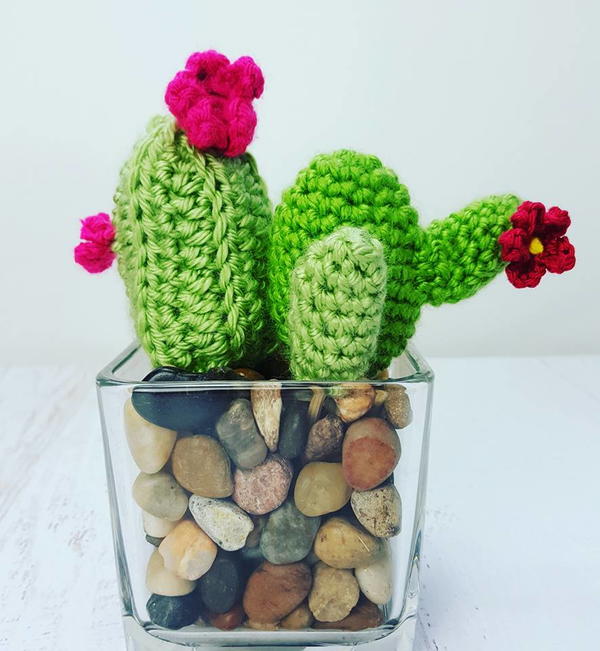 Crochet Cactus Home Decor 