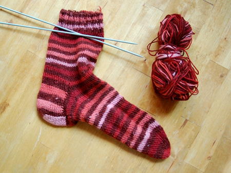 Candy Stripe Knit Sock Pattern