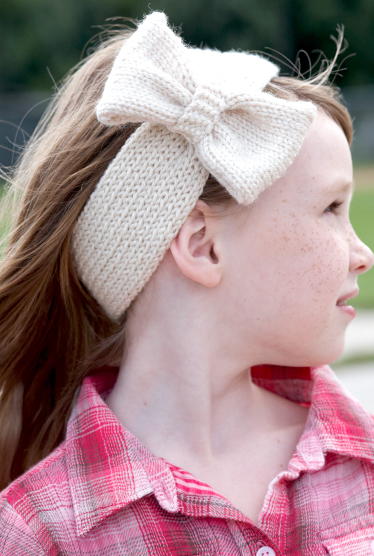 Bow Tie Knitted Headband