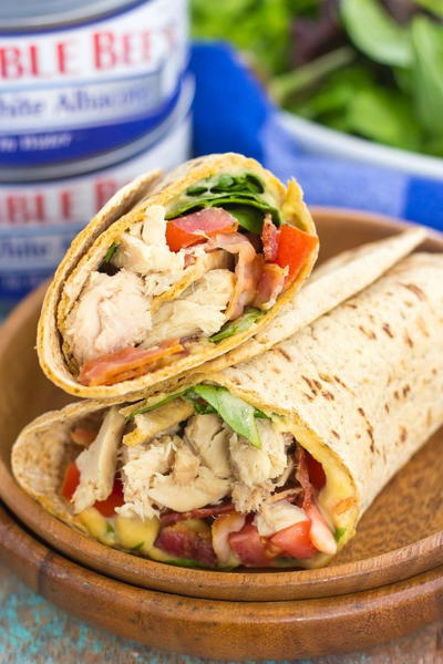 Tuna Spinach Wrap | FaveSouthernRecipes.com