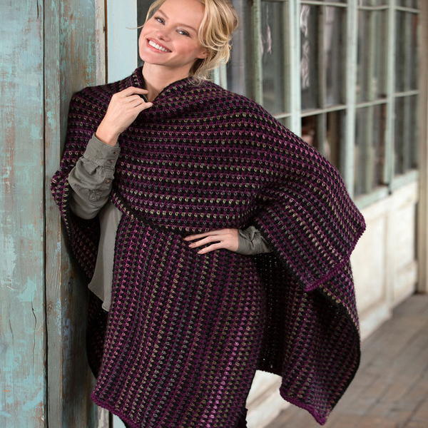 Around Town Crochet Ruana Wrap