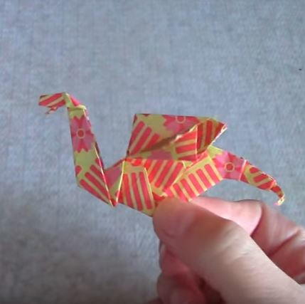 Fiery Origami Dragon