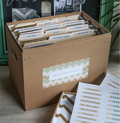 Work Labels Printable Chic Chevron Free Printable Office Labels | AllFreePaperCrafts.com