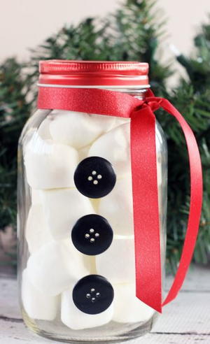 Snowman Jar Handmade Christmas Gift