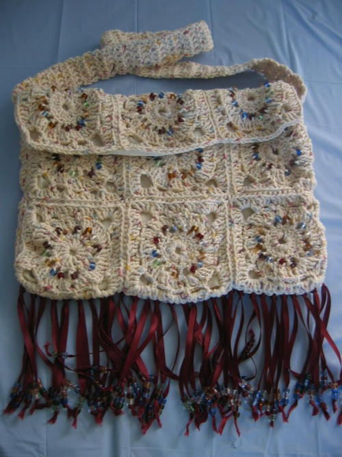 Granny Square Hippy Purse