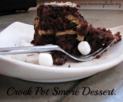 Slow Cooker Smores Cake