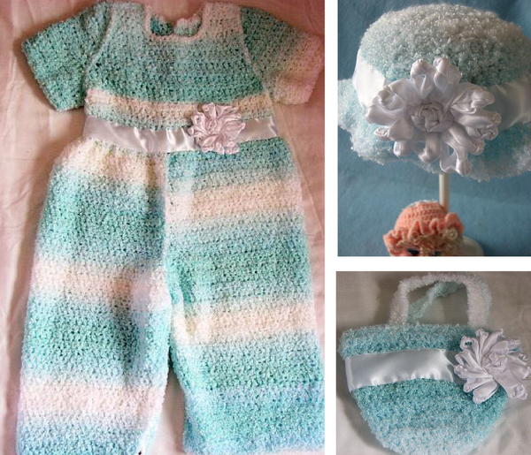 Child Romper, Hat and Purse Set