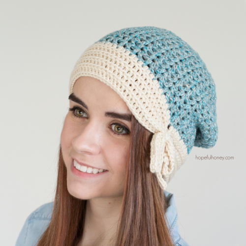 Ivory Ocean Slouchy Beanie