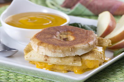 Pressed Apple Cheddar Bagel Melt