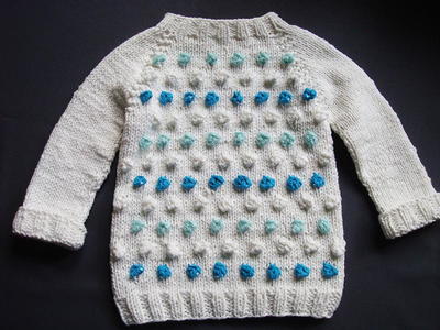 Seamless Bobble Stitch Baby Sweater