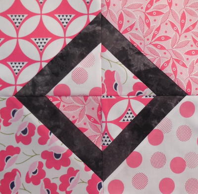 Pink Diamond Quilt Block