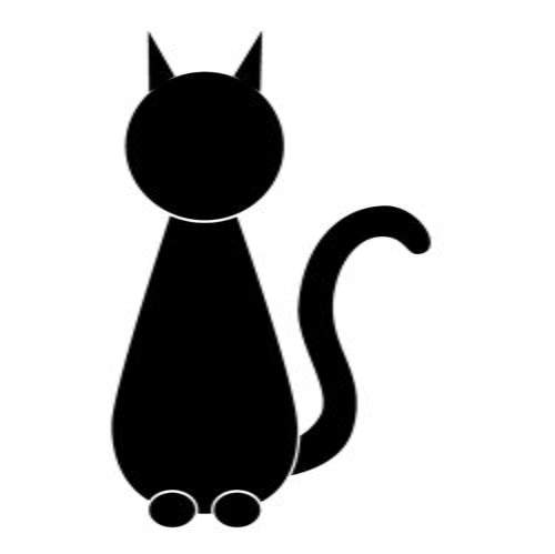 Black Cat Applique Template