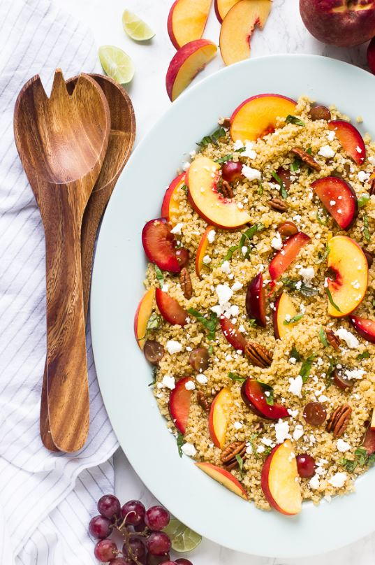 Quinoa Stone Fruit Salad  FaveHealthyRecipes.com