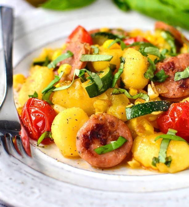Gnocchi and Chicken Sausage Vegetable Skillet