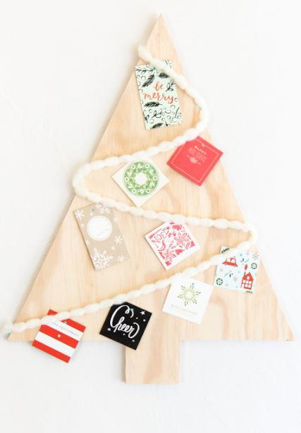 DIY Christmas Tree Card Display