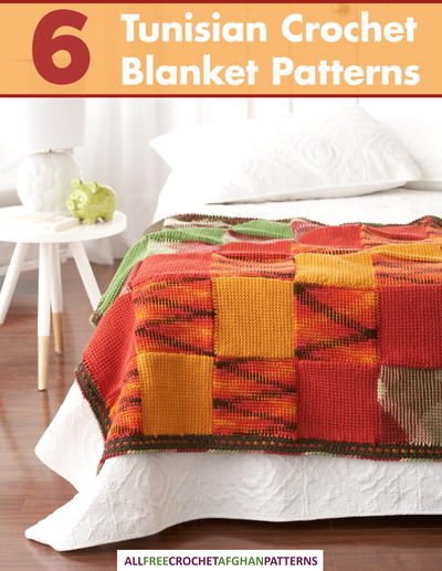 6 Tunisian Crochet Blanket Patterns free eBook