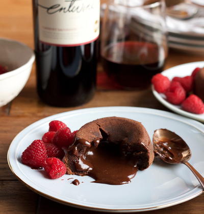 Red Wine Chocolate Lava Cake