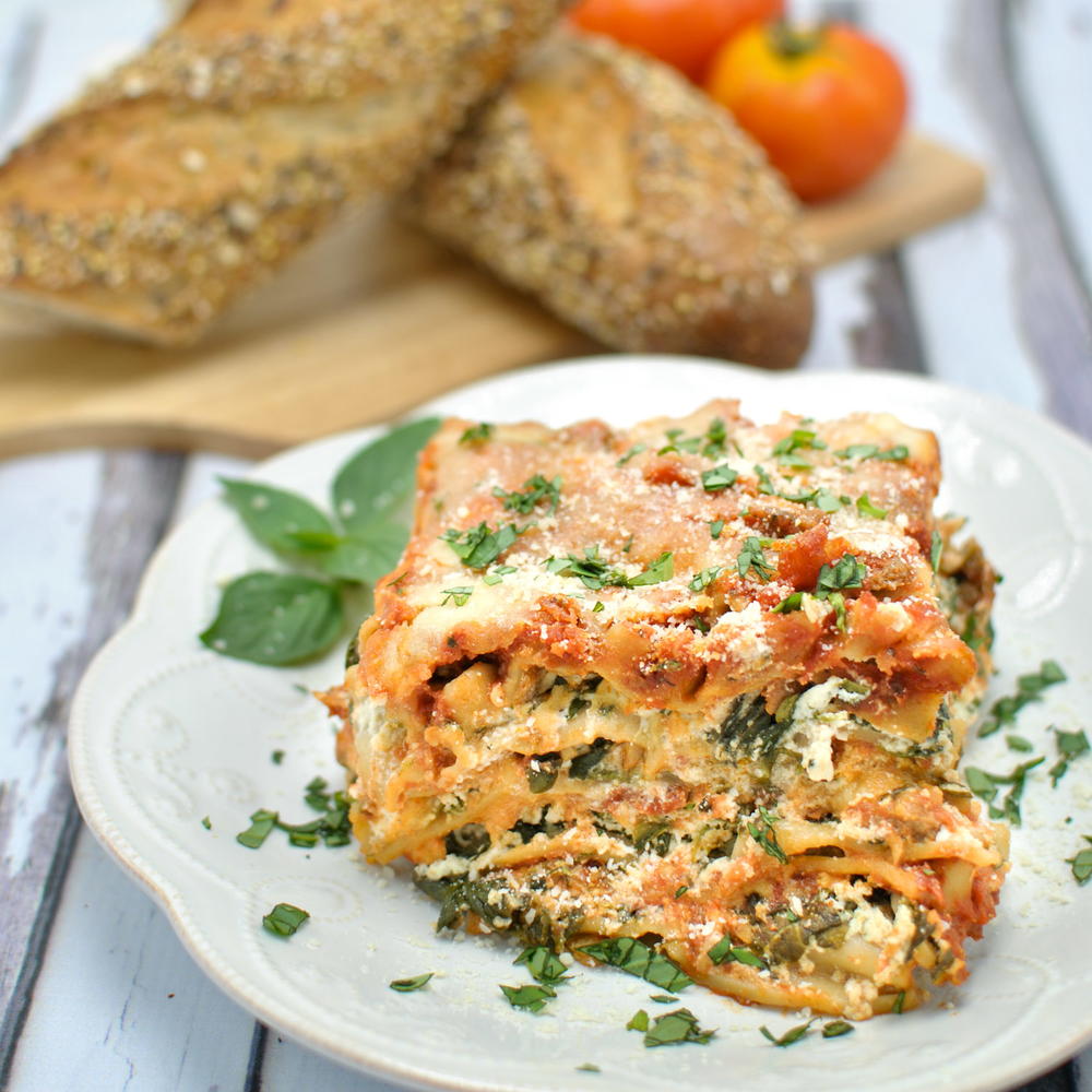 Easy Slow Cooker Lasagna with Veggies | AllFreeSlowCookerRecipes.com