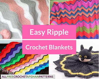 20 Easy Ripple Crochet Blankets