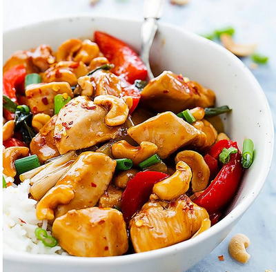 Slow Cooker Spicy Cashew Chicken