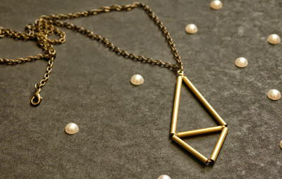 Golden Geometric DIY Necklace