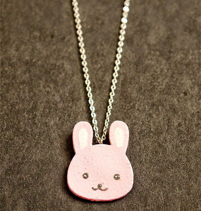 Adorable Pink Bunny Jewelry Charm